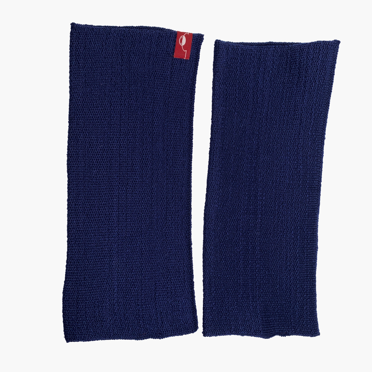 gestrickte Armstulpen extra groß und lang mit Daumenloch in royalblau ca 10x25cm