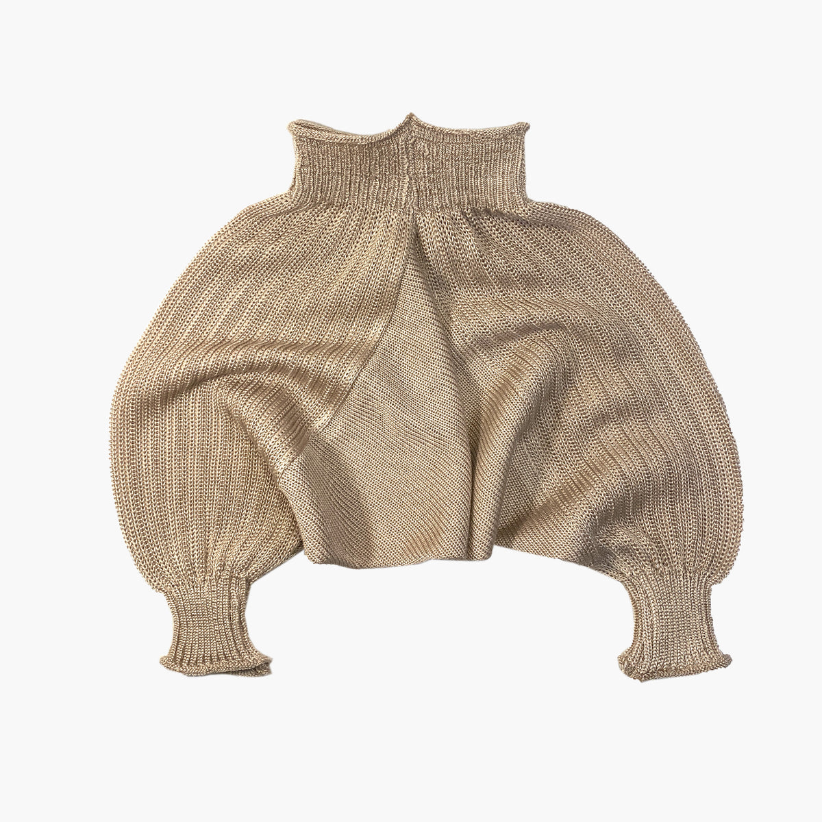 Sarouelhose von vincente aus Tencel/Lyocell gestrickt in Beige
