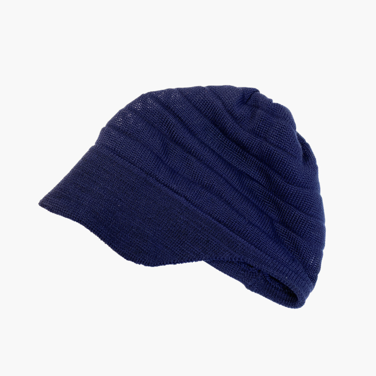 Sommermütze mit Schirm von vincente aus Tencel/Lyocell gestrickt in dunkelblau