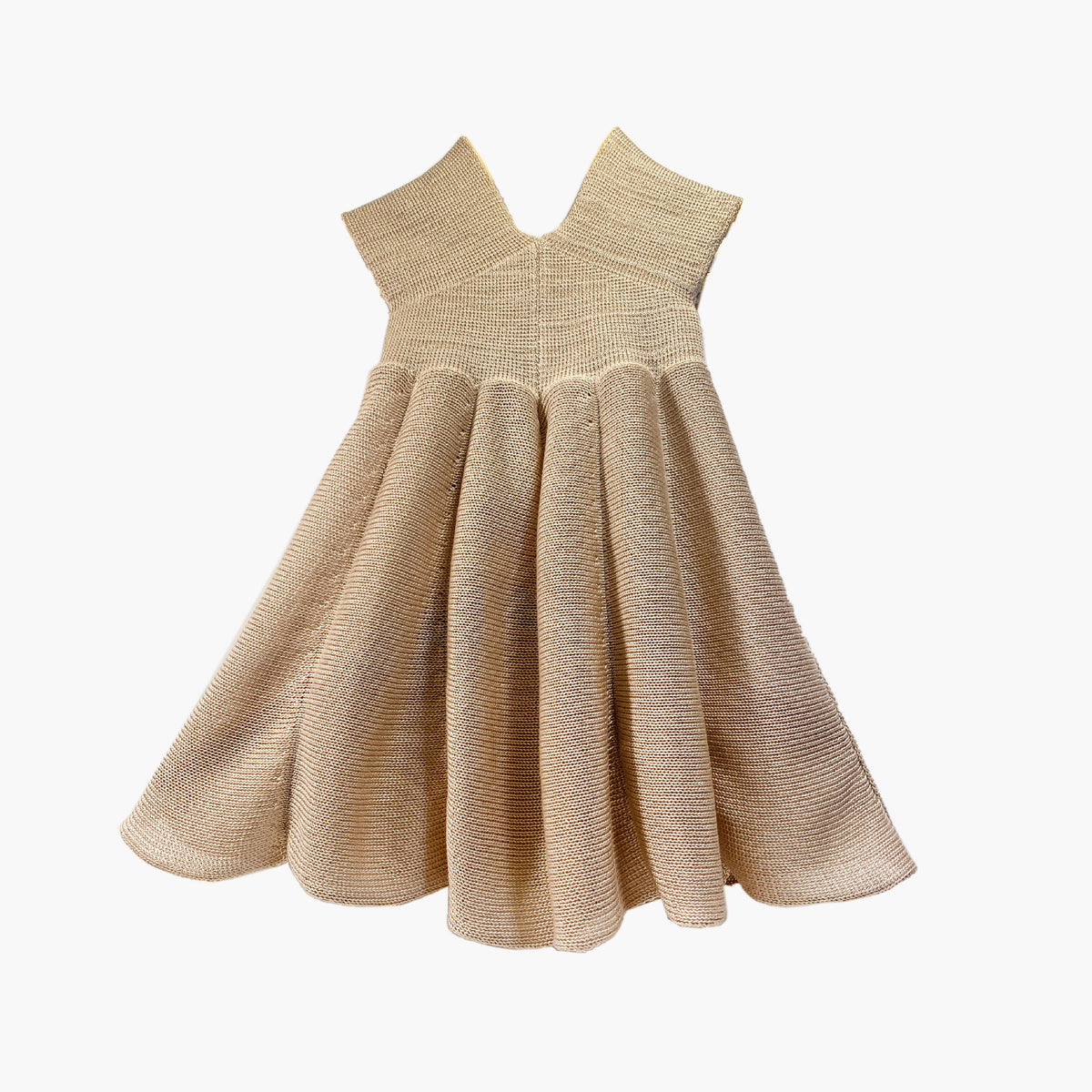 Sommerkleid von vincente aus Tencel/Lyocell gestrickt in Beige