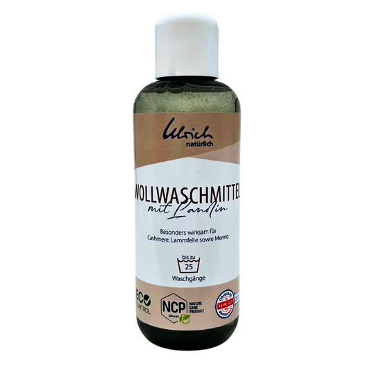Wollwaschmittel mit Lanolin von vincente in einer umweltfreundlichen Flasche