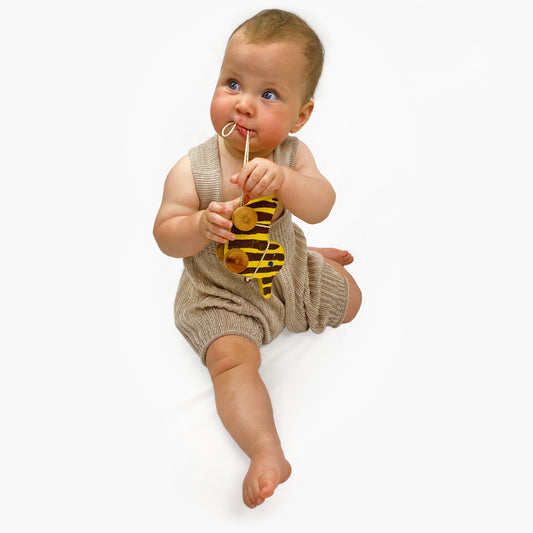 Kurze Sarouelhose für Babys, handgefertigt aus TENCEL™